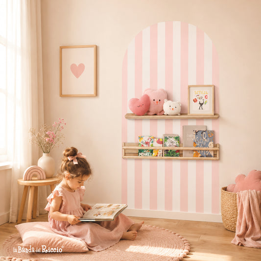 Arco Boho a righe da parete per cameretta bambini