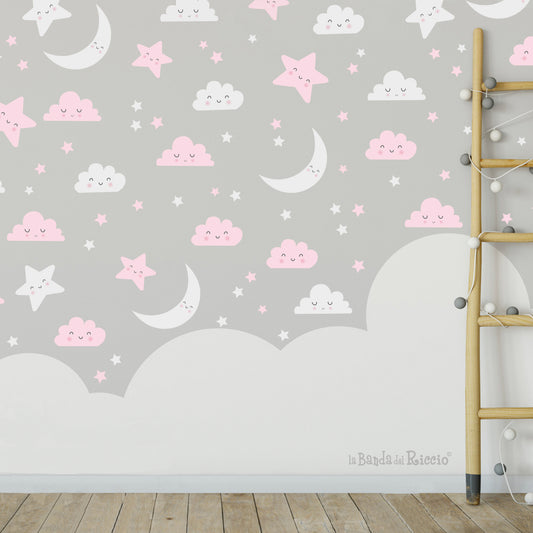 Nuvolette e Stelle pattern