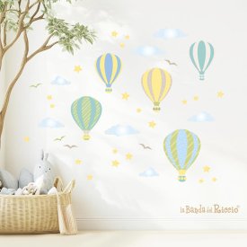 Wall stickers colorful Hot Air Balloons