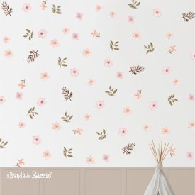 Romantic flowers and Leaves Pattern