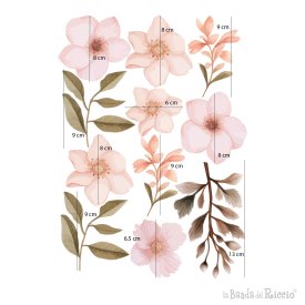 Romantic flowers and Leaves Pattern