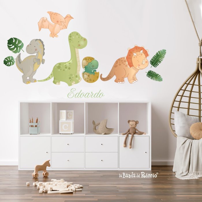 Wall stickers Dinosaur. Personalized with name