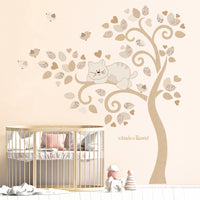 Albero vento con Gatto e Uccellini