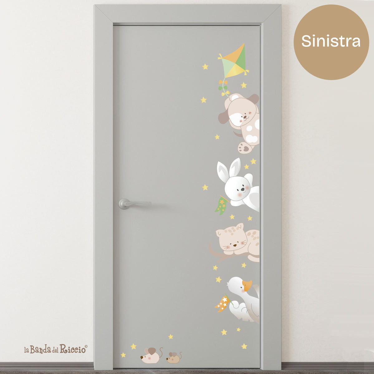 Stickers door frame Farm Friends