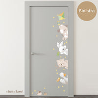Stickers door frame Farm Friends