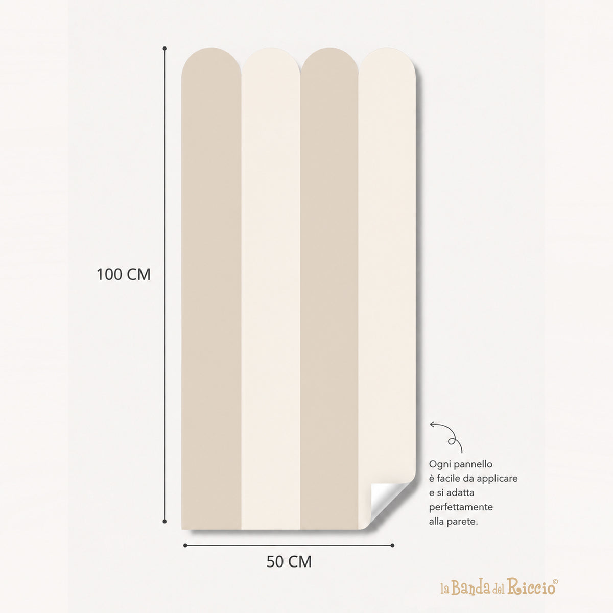 Self-Adhesive Solid Scalloped Wainscoting