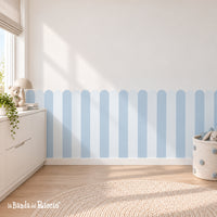 Self-Adhesive Solid Scalloped Wainscoting