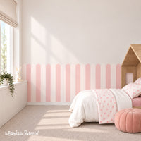 Self-Adhesive Solid Scalloped Wainscoting
