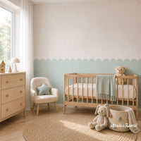 Self-Adhesive Solid Scalloped Wainscoting