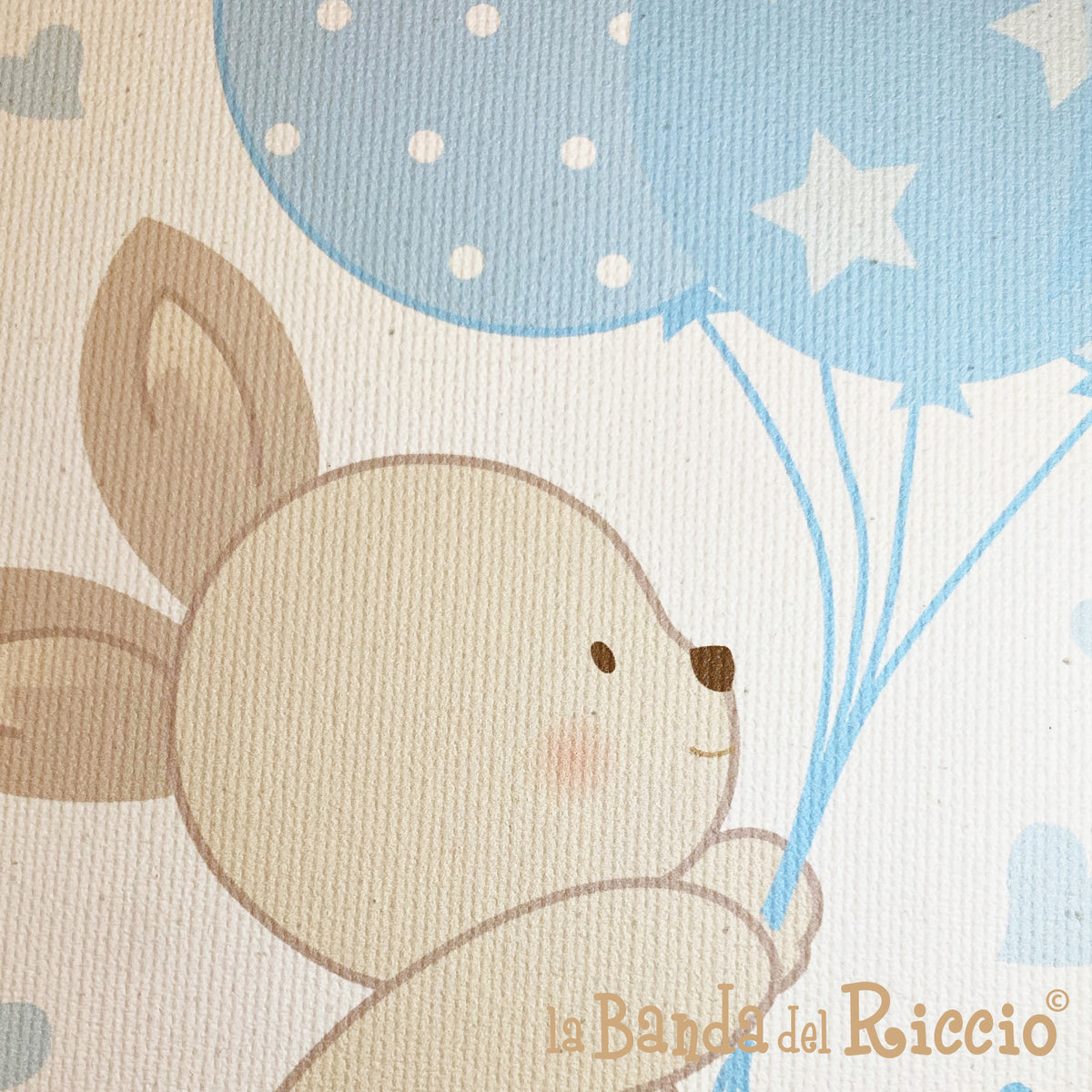Personalised Birth Print, Bunny Balloons