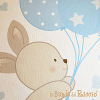 Personalised Birth Print, Bunny Balloons