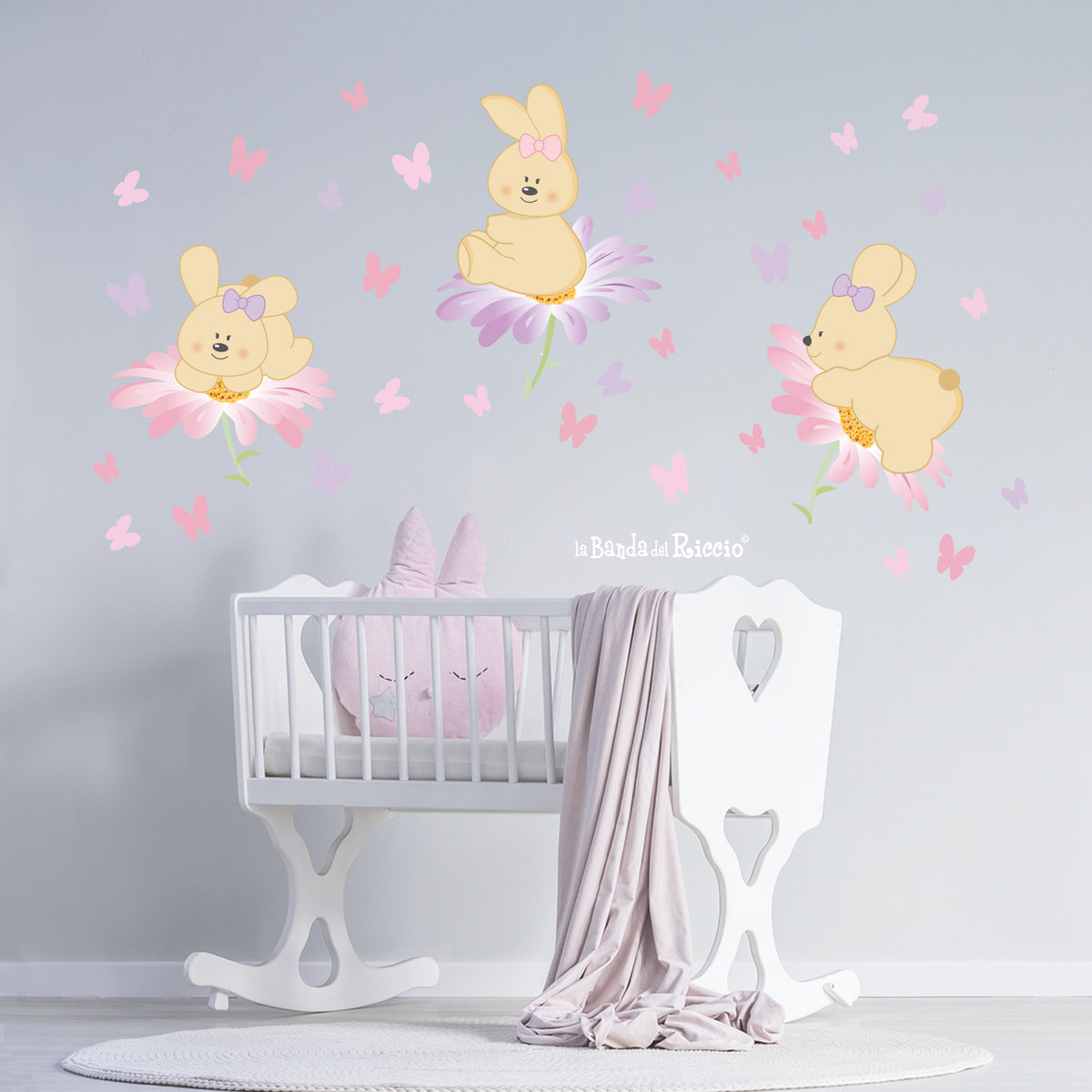 Bunnies on Flowers
