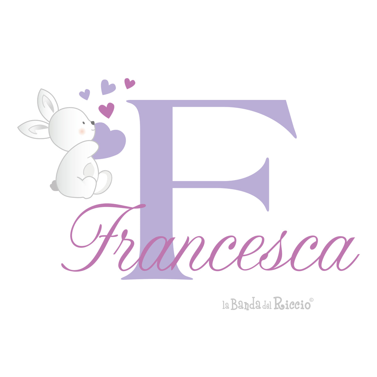 Nome personalizzato con Coniglietto