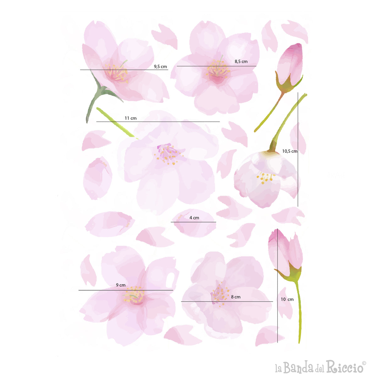 Peach Blossom Pattern Stickers