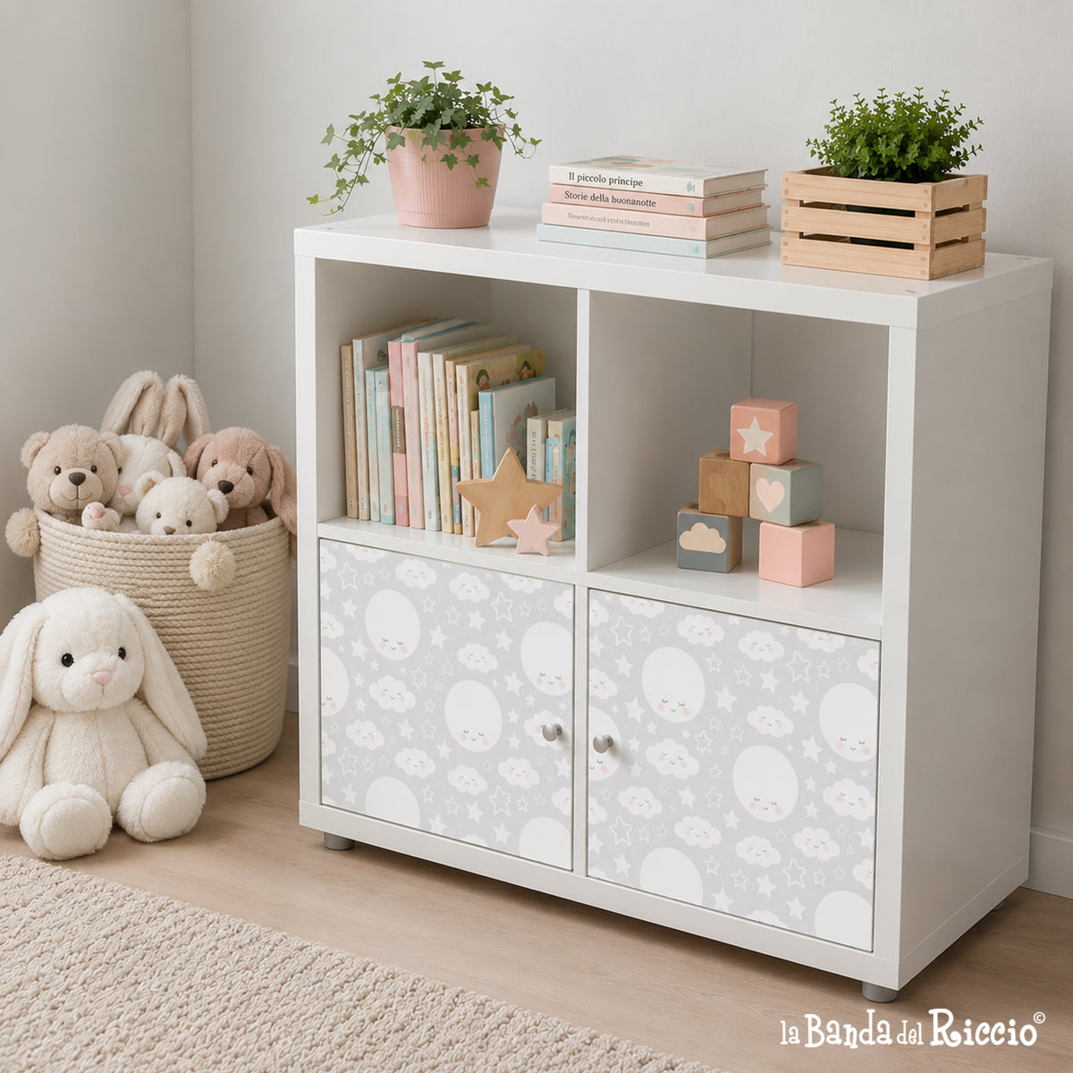 Carte adesive decorative per mobili IKEA KALLAX la Luna Sognante