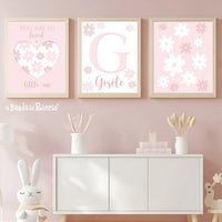 Personalised Girls’ Nursery Prints with Name | Daisies