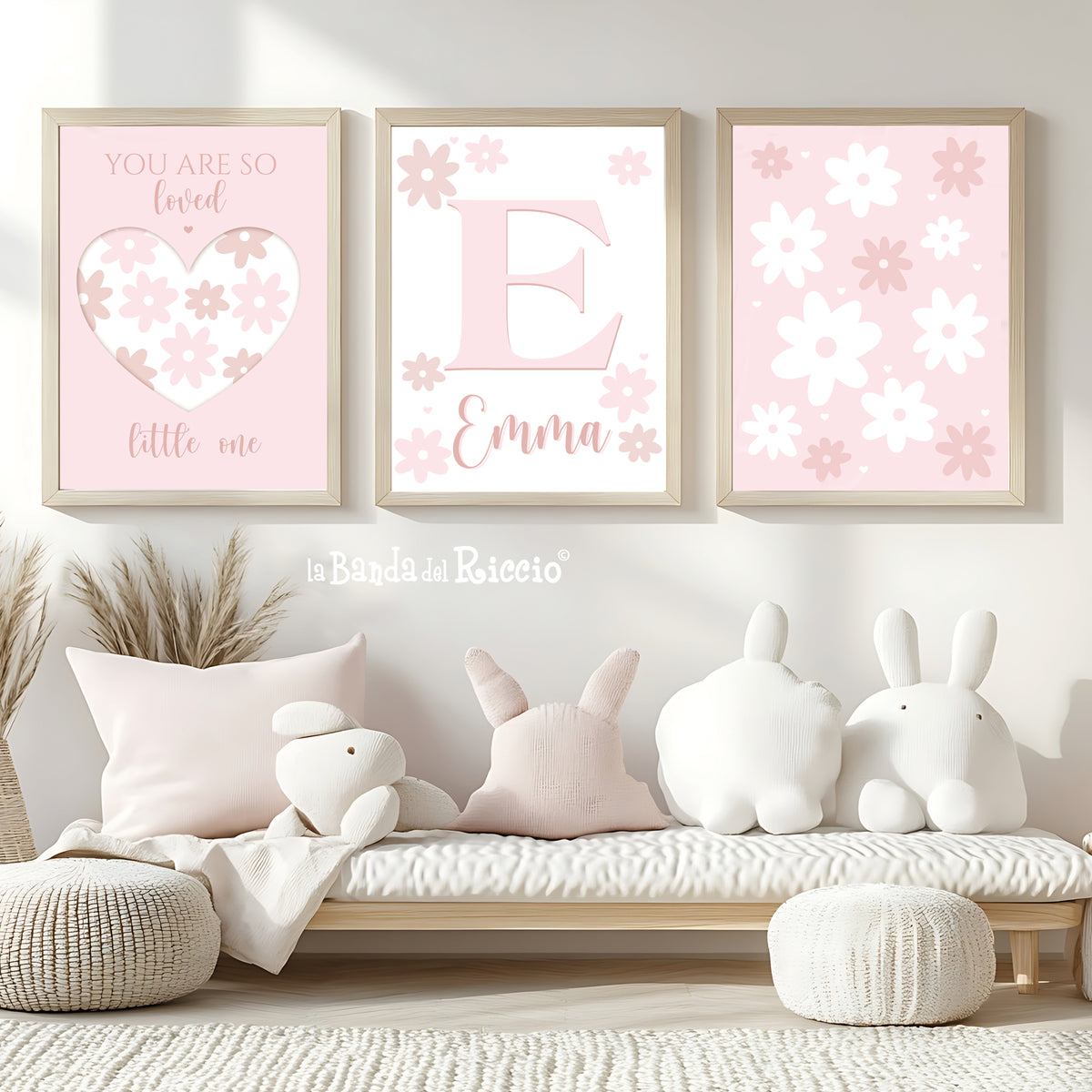 Personalised Girls’ Nursery Prints with Name | Daisies
