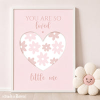Personalised Girls’ Nursery Prints with Name | Daisies