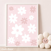 Personalised Girls’ Nursery Prints with Name | Daisies