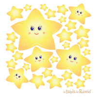 Stelle Fluorescenti, stelle gialle adesivi murali fluo