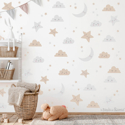 Nuvolette e Stelle pattern