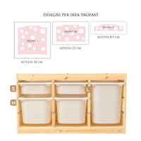 Adesivi per Contenitori IKEA Trofast Le Margherite