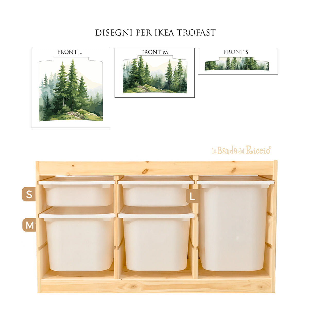 Adesivi per Contenitori IKEA Trofast Il Bosco