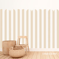 Striped Scalloped Wainscoting